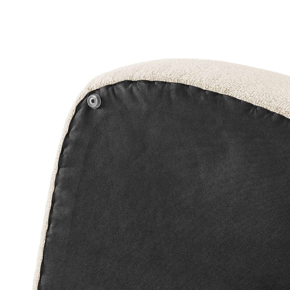 Carlese Boucle Big Ottoman - Palladian Beige - view 12