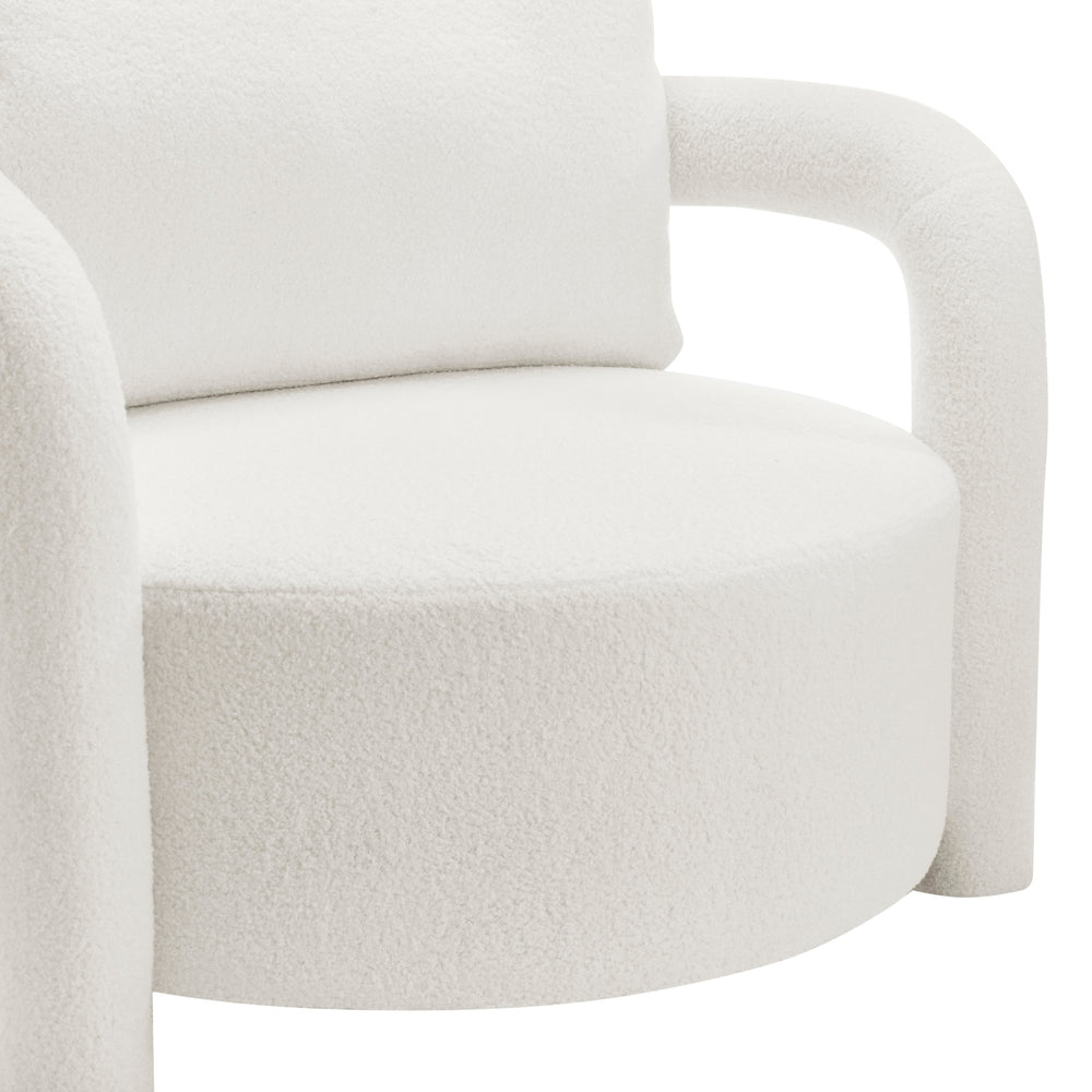 Maisie Faux Shearling Accent Arm Chair - Wilmont White - view 10