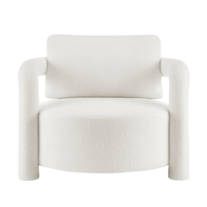 Maisie Faux Shearling Accent Arm Chair - Wilmont White - view 5