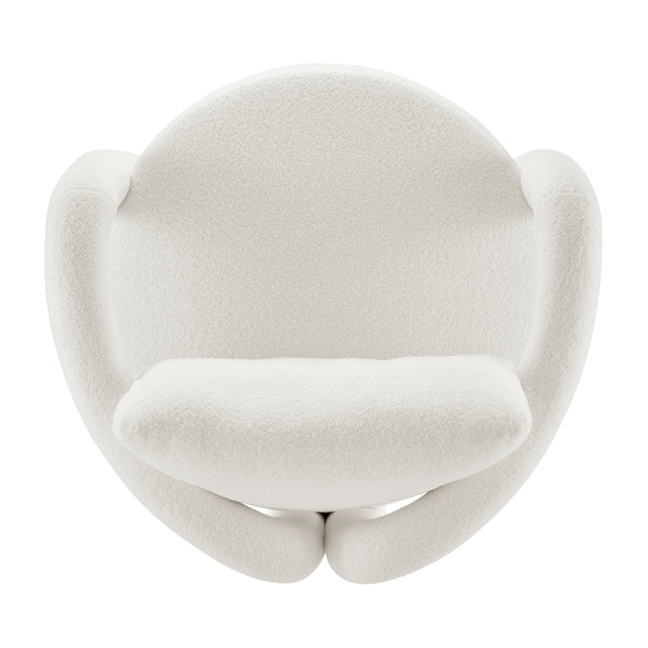 Maisie Faux Shearling Accent Arm Chair - Wilmont White - view 9