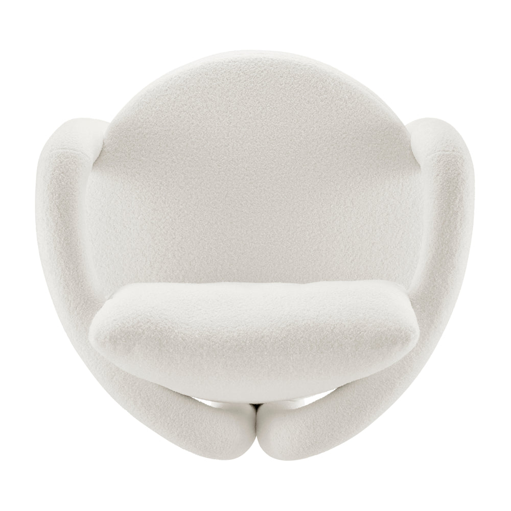 Maisie Faux Shearling Accent Arm Chair - Wilmont White - view 9
