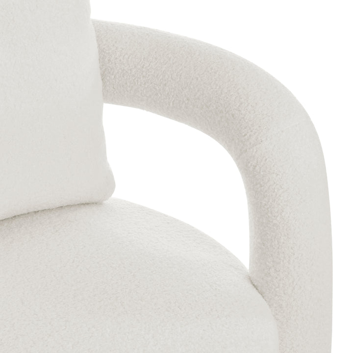 Maisie Faux Shearling Accent Arm Chair - Wilmont White - view 11