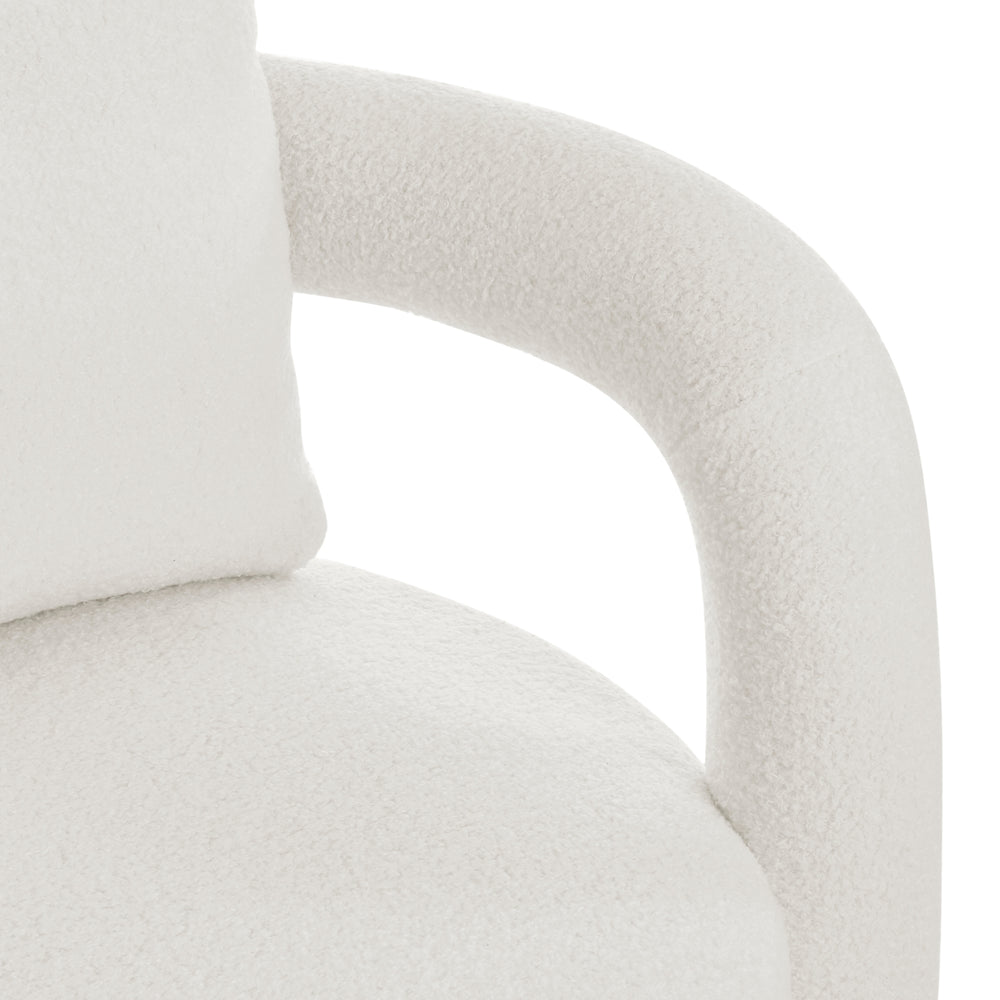 Maisie Faux Shearling Accent Arm Chair - Wilmont White - view 11