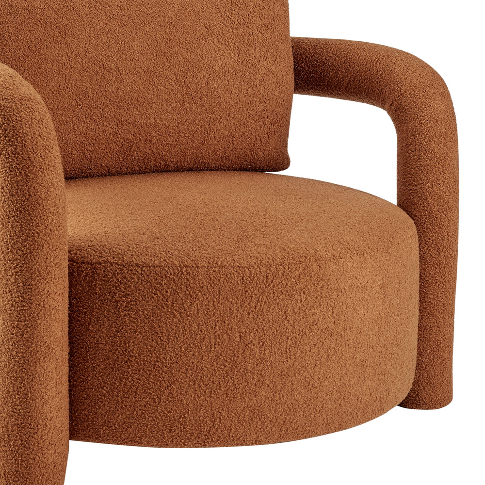 Maisie Faux Shearling Accent Arm Chair - Wilmont Brown - view 9