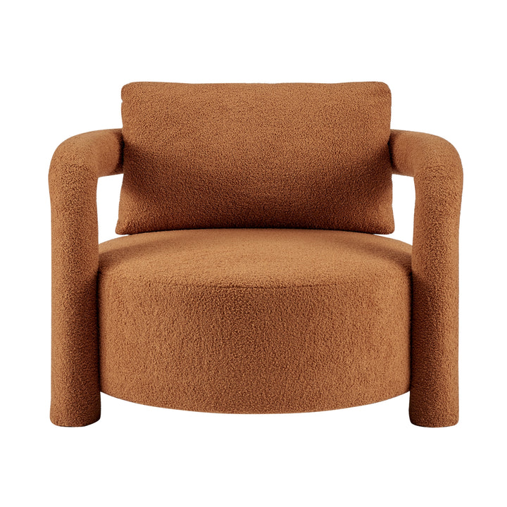 Maisie Faux Shearling Accent Arm Chair - Wilmont Brown - view 4