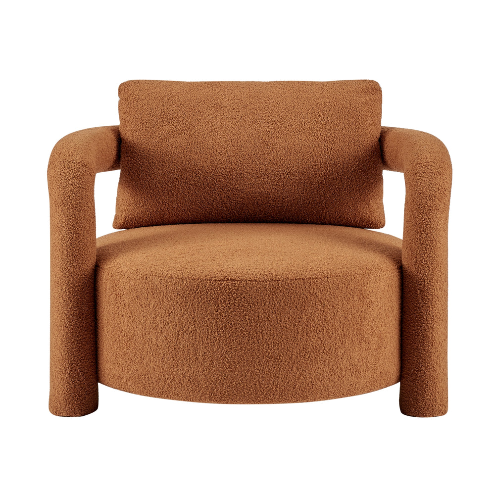 Maisie Faux Shearling Accent Arm Chair - Wilmont Brown - view 4