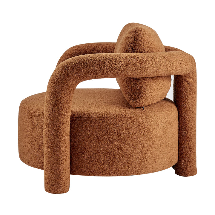 Maisie Faux Shearling Accent Arm Chair - Wilmont Brown - view 5