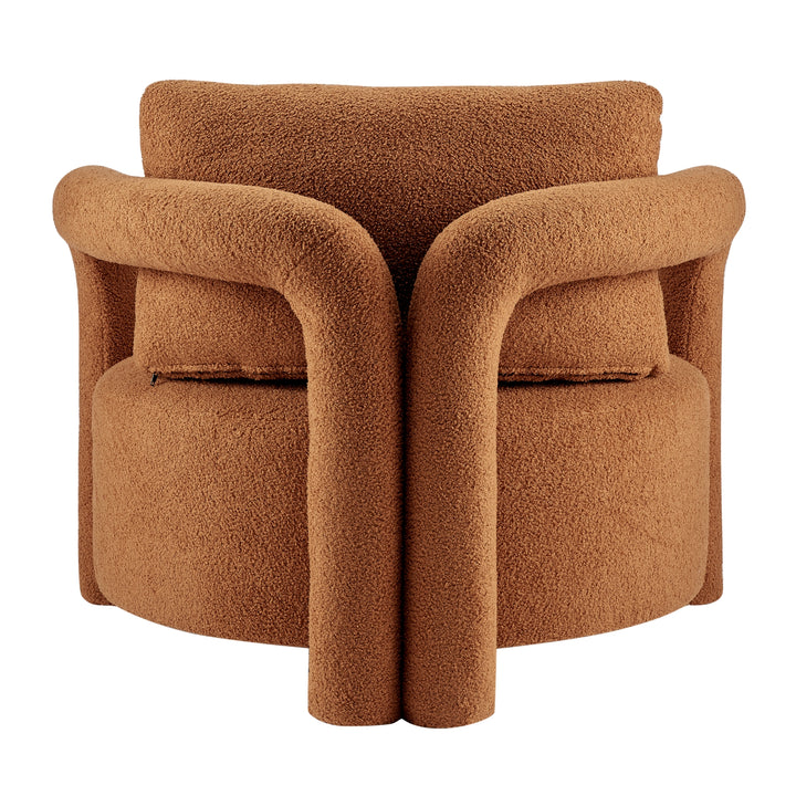 Maisie Faux Shearling Accent Arm Chair - Wilmont Brown - view 6