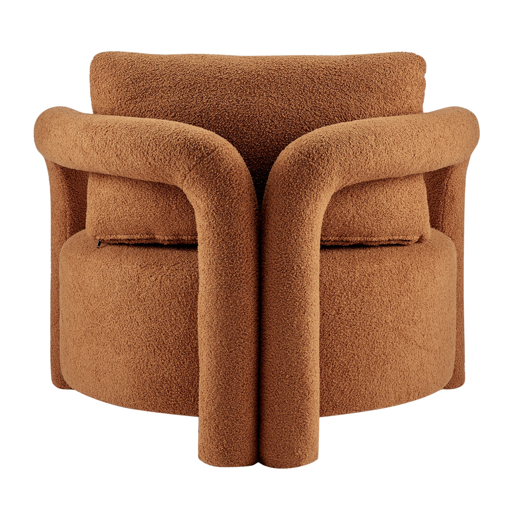 Maisie Faux Shearling Accent Arm Chair - Wilmont Brown - view 6