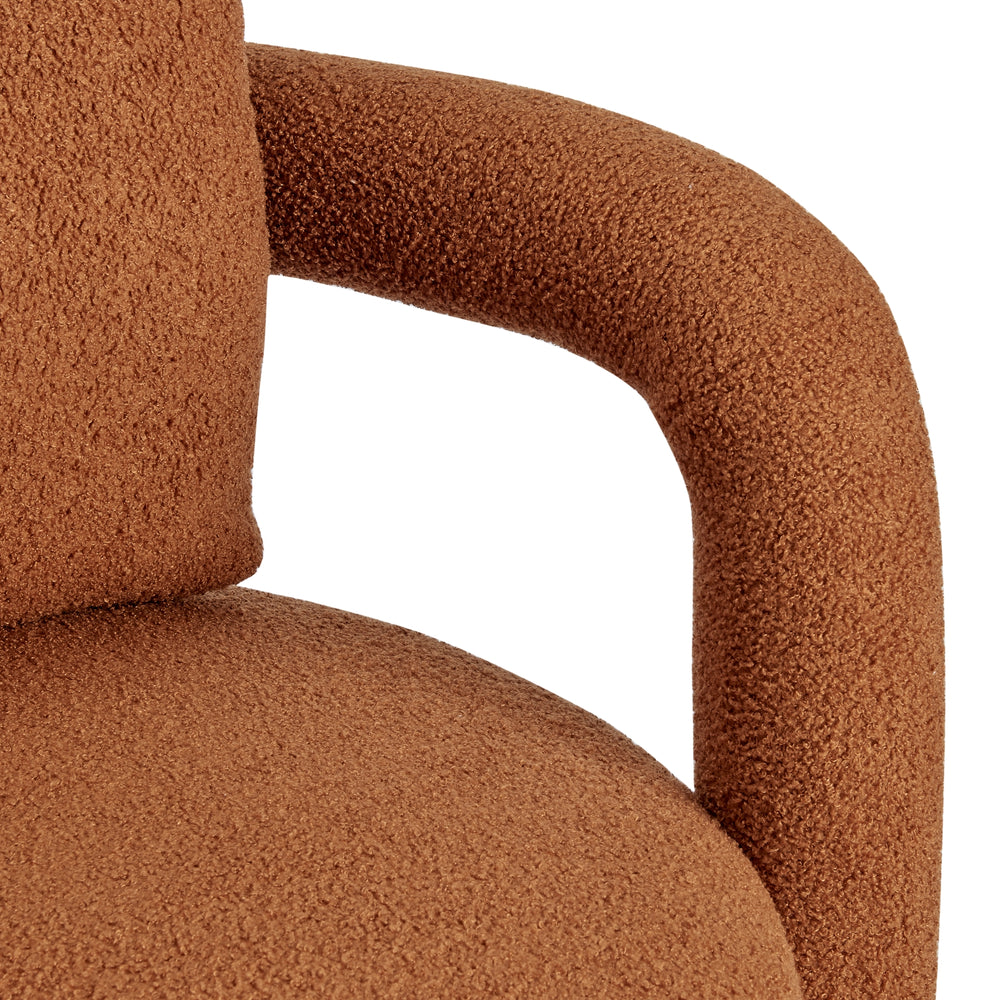 Maisie Faux Shearling Accent Arm Chair - Wilmont Brown - view 10