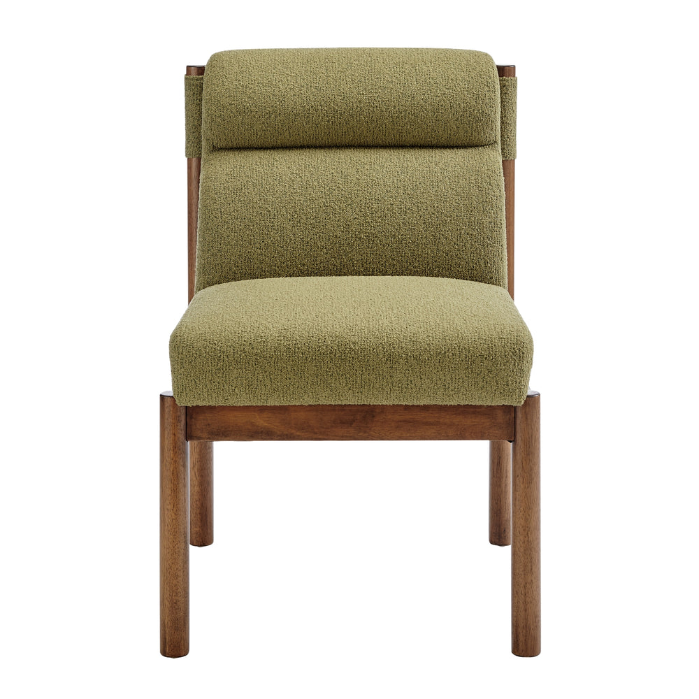 Micah Boucle Dining Side Chair - Palladian Green - view 3