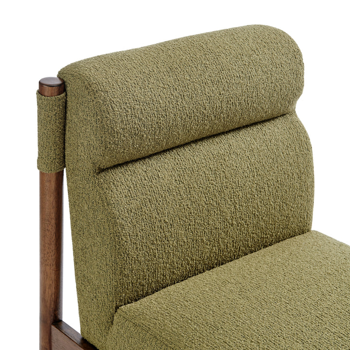 Micah Boucle Dining Side Chair - Palladian Green - view 8