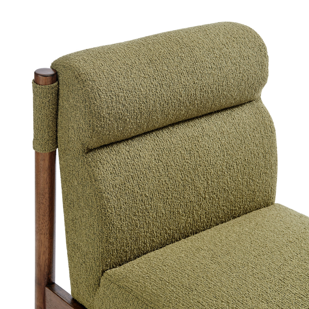 Micah Boucle Dining Side Chair - Palladian Green - view 8