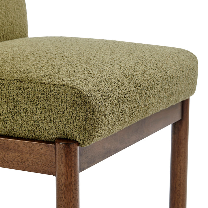 Micah Boucle Dining Side Chair - Palladian Green - view 9