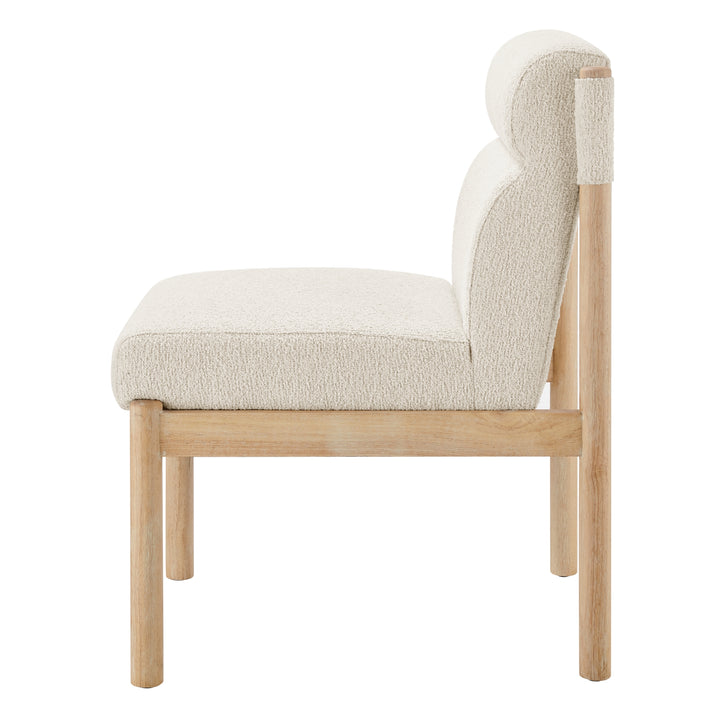Micah Boucle Dining Side Chair Natural Wood Frame - Palladian Beige - view 5