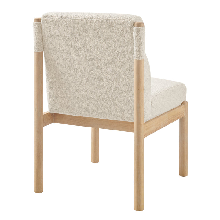 Micah Boucle Dining Side Chair Natural Wood Frame - Palladian Beige - view 7