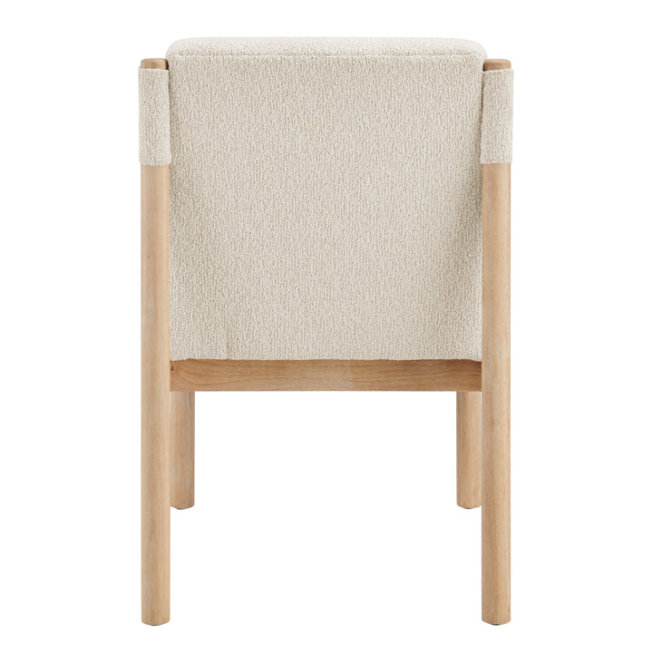 Micah Boucle Dining Side Chair Natural Wood Frame - Palladian Beige - view 6