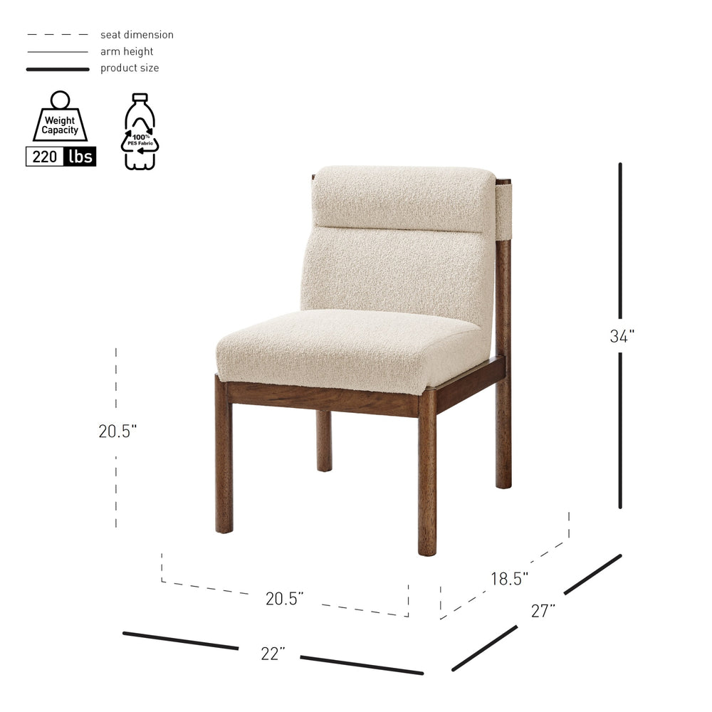 Micah Boucle Dining Side Chair - Palladian Beige
