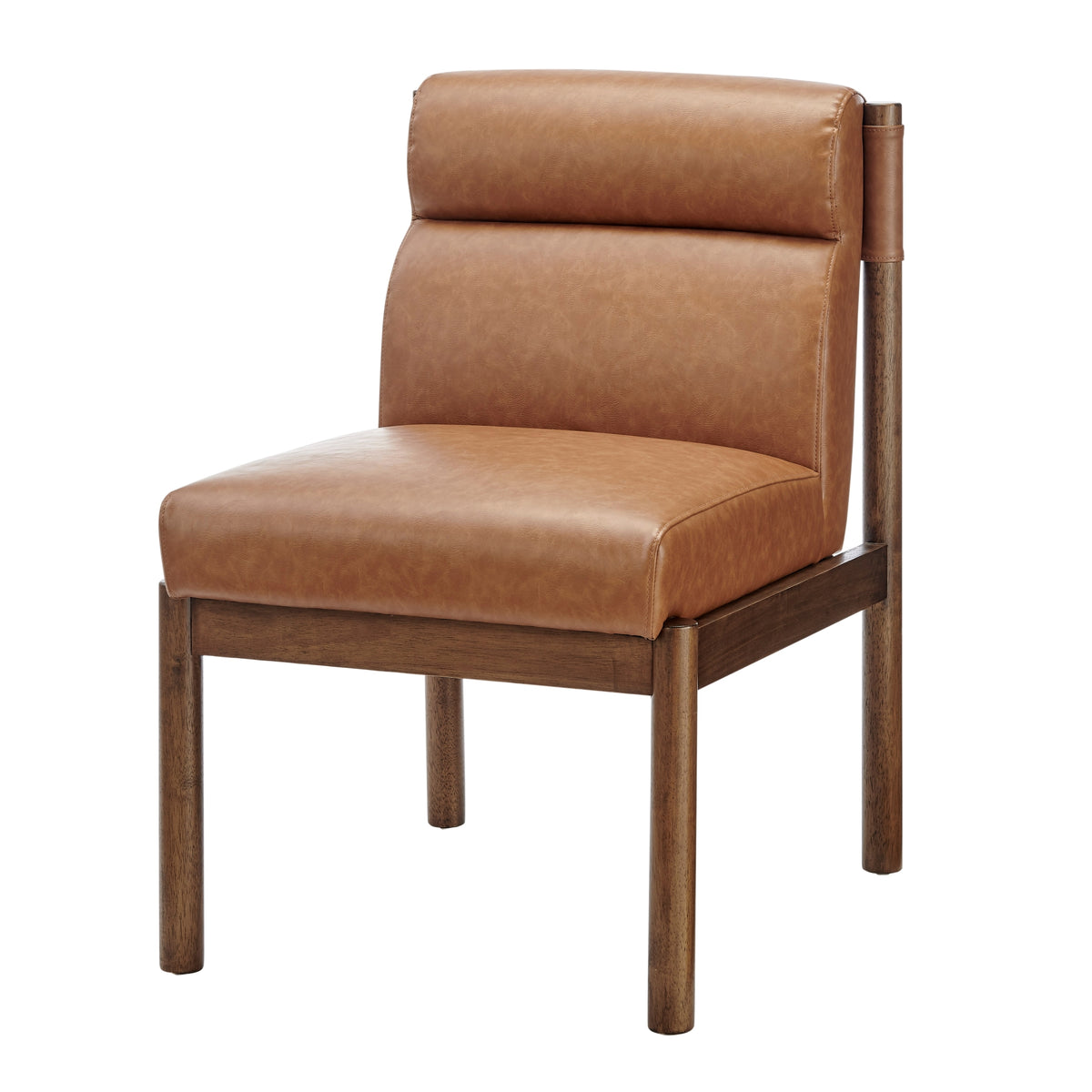 Micah Faux Leather Dining Side Chair - Vintage Cider