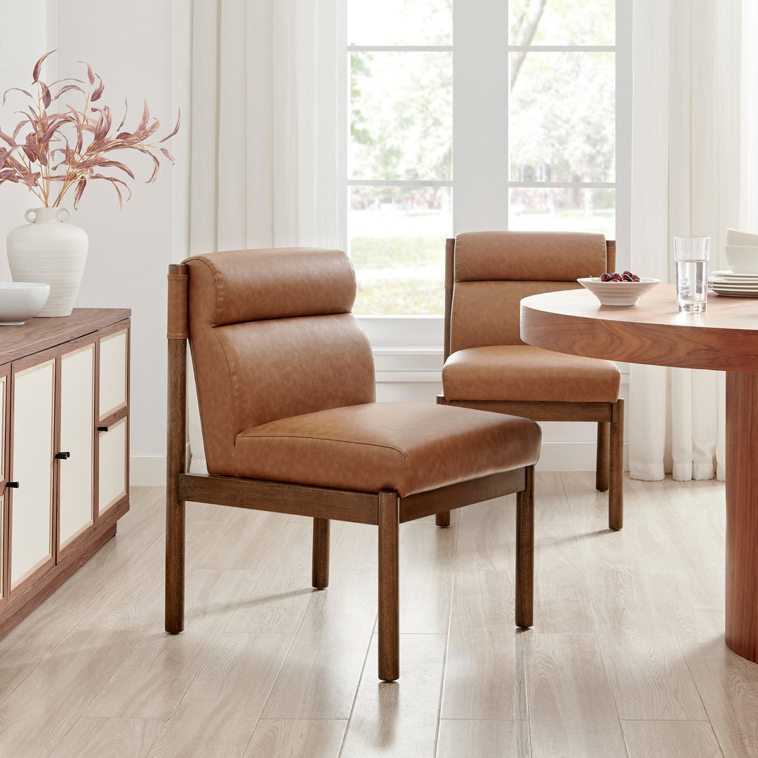 Micah Faux Leather Dining Side Chair - Vintage Cider - view 3