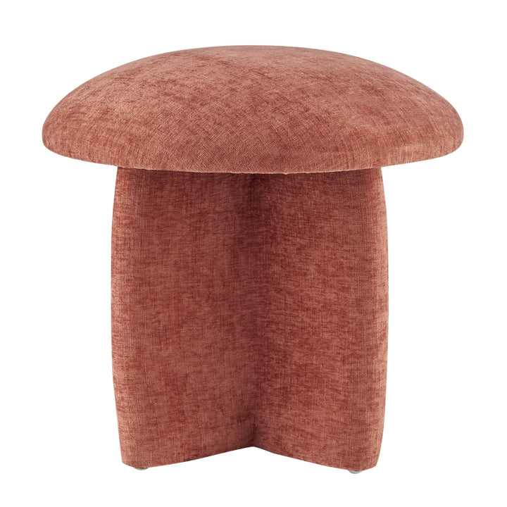 Cielo Chenille Ottoman - Millburry Coral - view 4
