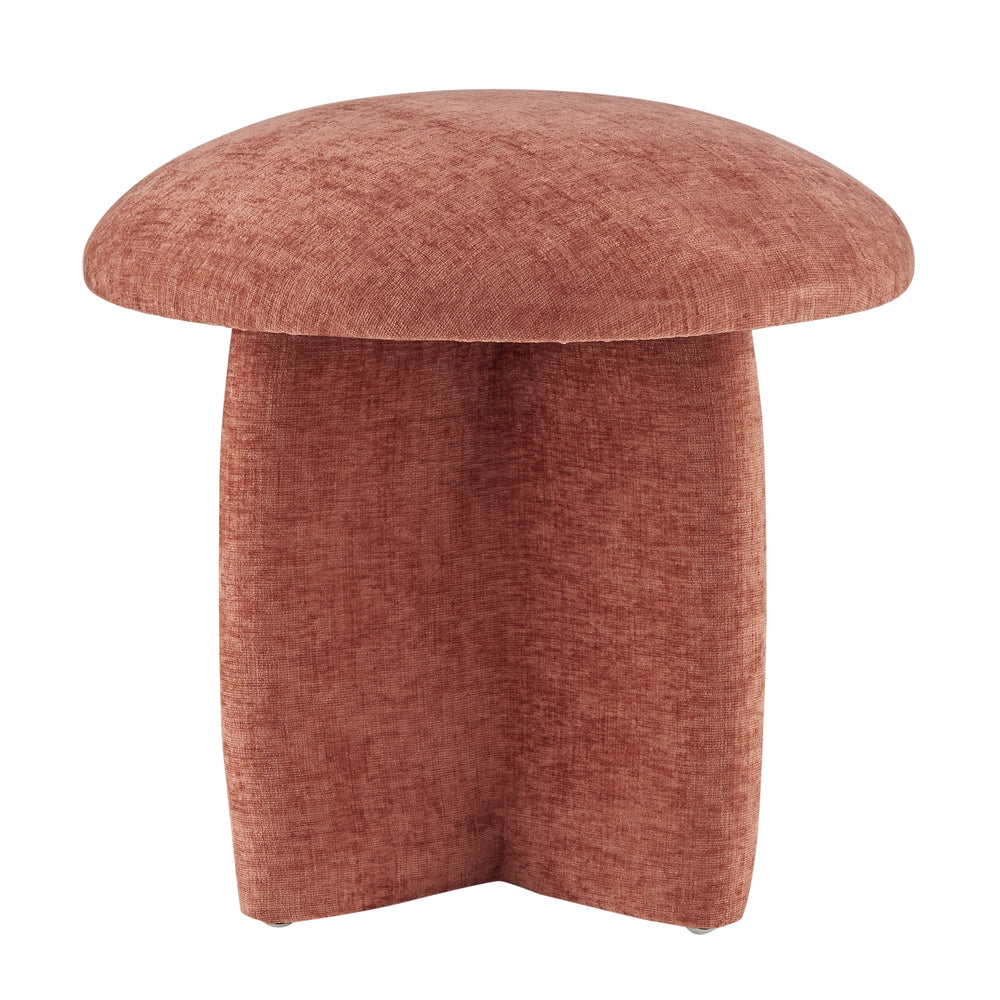 Cielo Chenille Ottoman - Millburry Coral - view 4