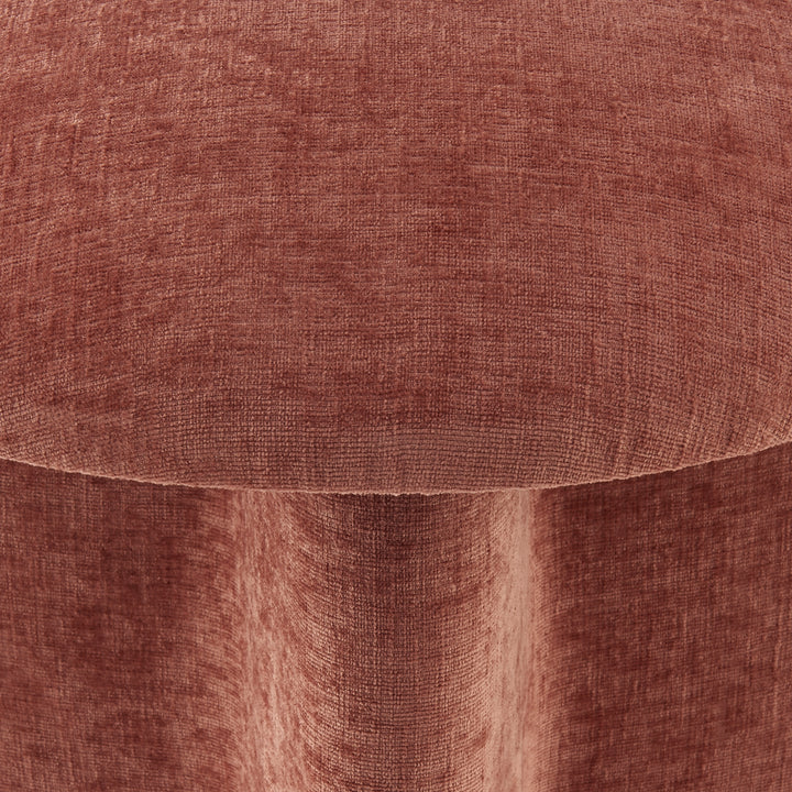 Cielo Chenille Ottoman - Millburry Coral - view 6