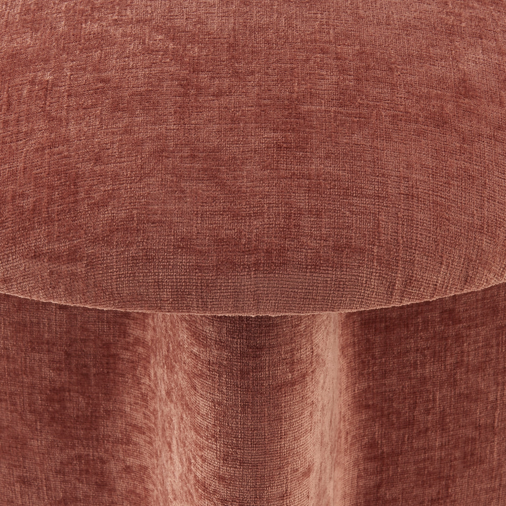 Cielo Chenille Ottoman - Millburry Coral - view 6