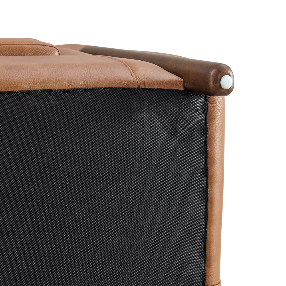 Cordelia Top Grain Leather Accent Arm Chair - Garrett Caramel - view 12