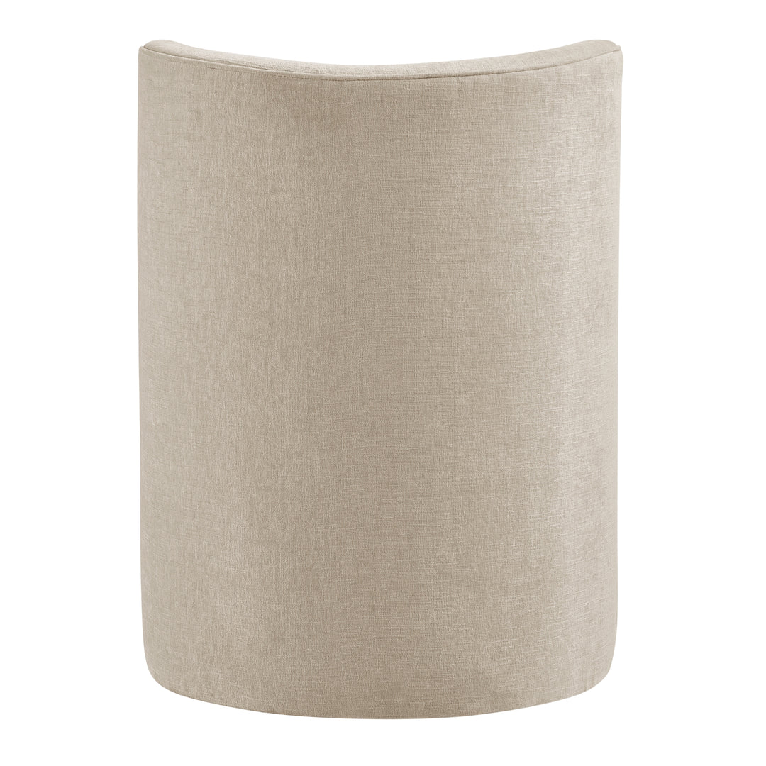 Morraine Chenille Dining Side Chair with Casters - Millburry Beige - view 6