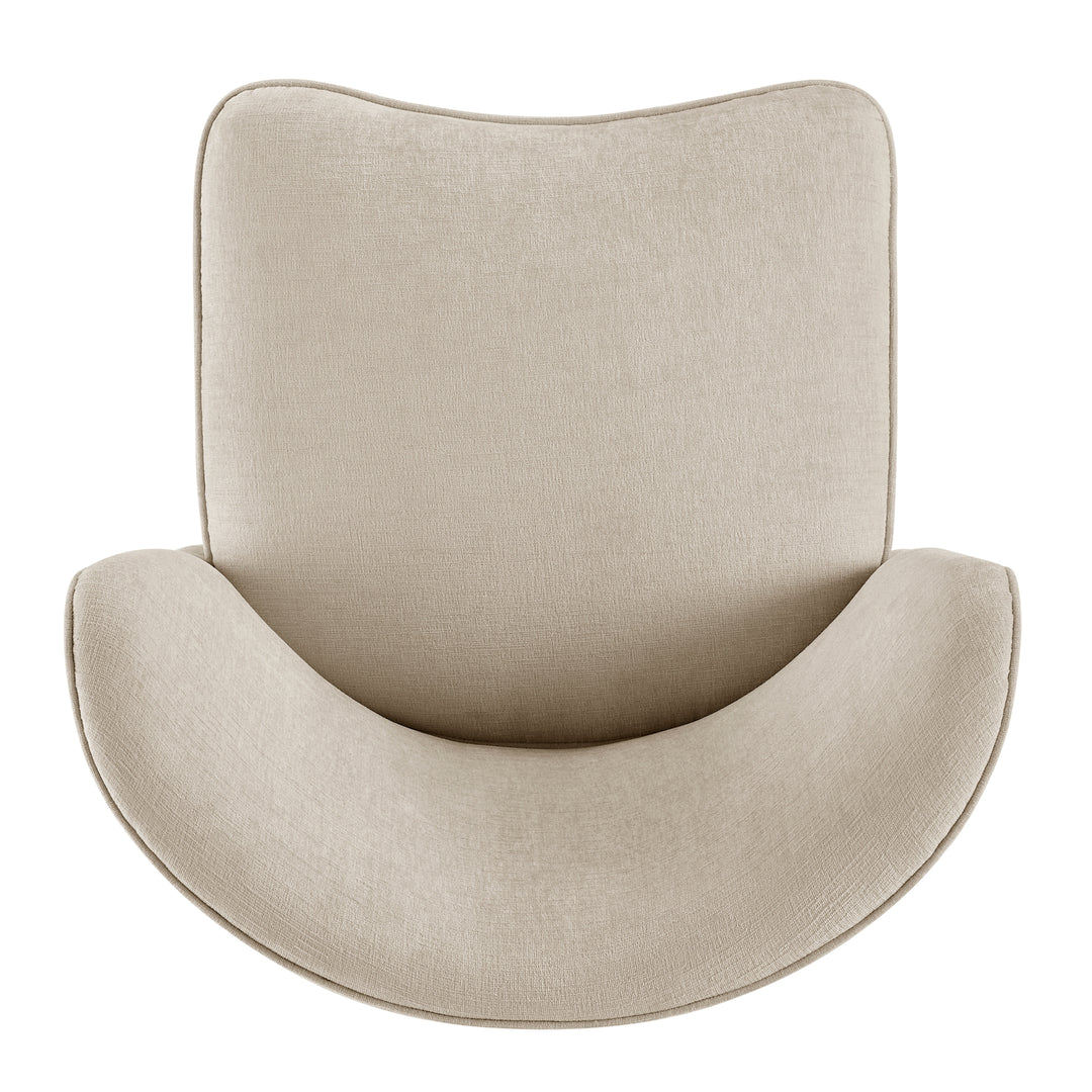 Morraine Chenille Dining Side Chair with Casters - Millburry Beige - view 8