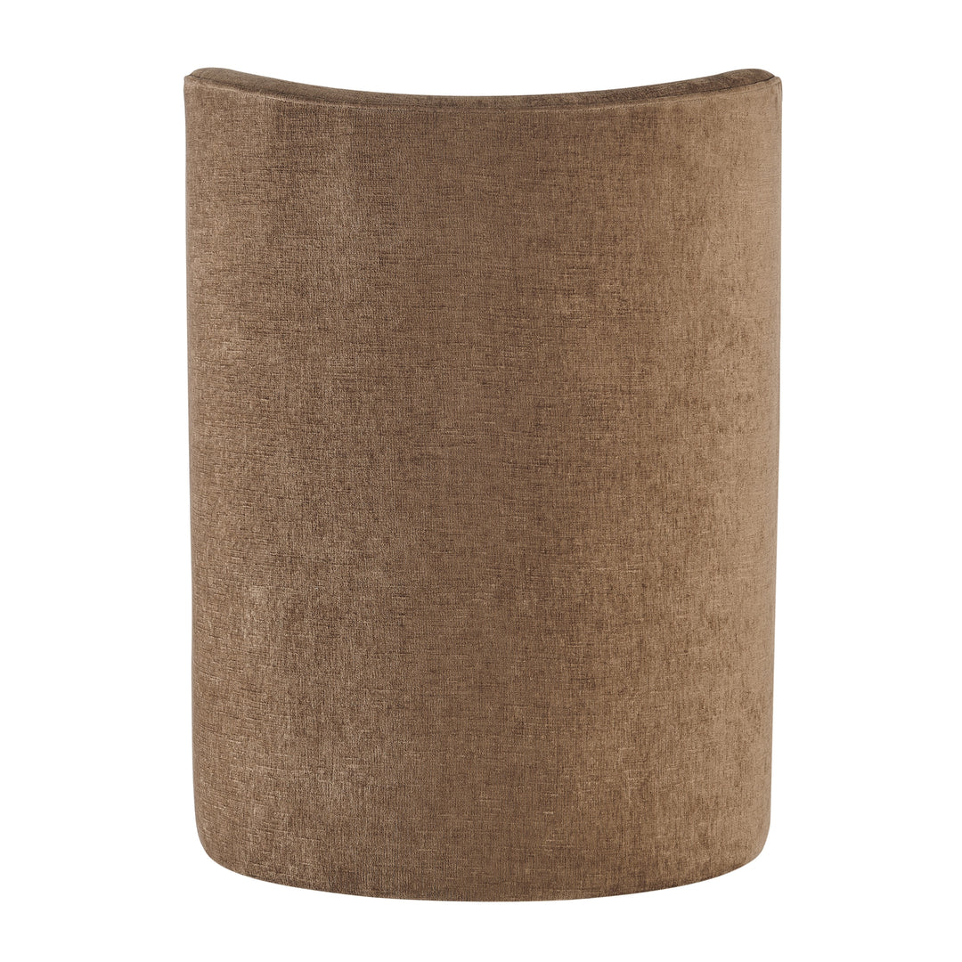 Morraine Chenille Dining Side Chair with Casters - Millburry Brown - view 6