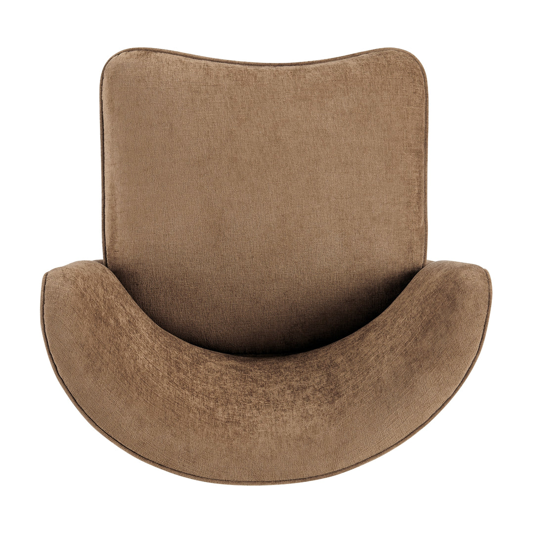 Morraine Chenille Dining Side Chair with Casters - Millburry Brown - view 8