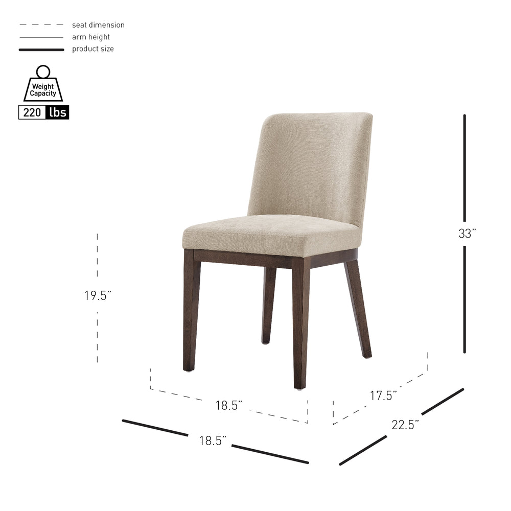 Cayden Chenille Dining Side Chair - Millburry Beige - view 2