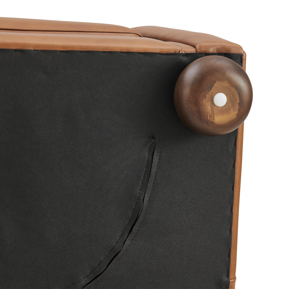 Grandora Top Grain Leather Accent Arm Chair - Garrett Caramel - view 11