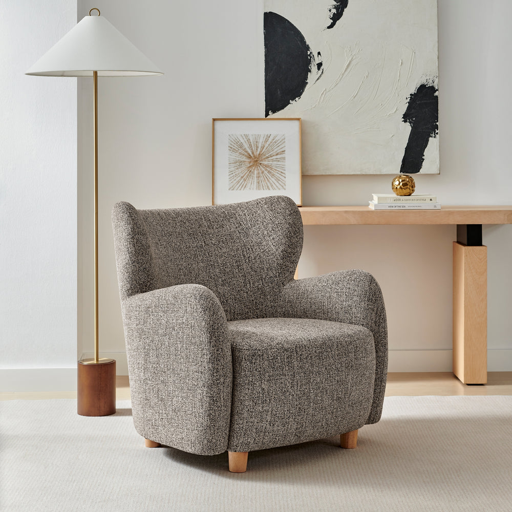 Tiffany Chenille Accent Arm Chair - Nexa Brown - view 3
