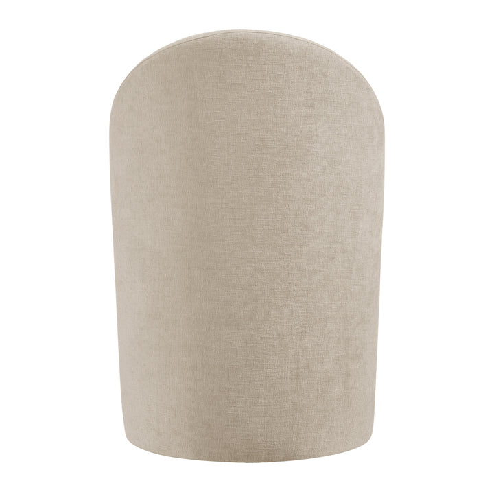 Cabrina Chenille Dining Side Chair with Casters - Millburry Beige - view 6