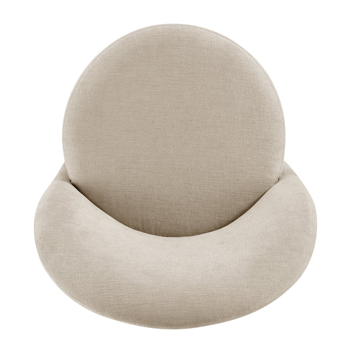 Cabrina Chenille Dining Side Chair with Casters - Millburry Beige - view 8