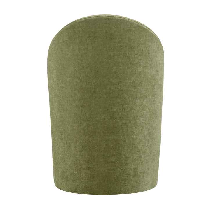 Cabrina Chenille Dining Side Chair with Casters - Millburry Green - view 6