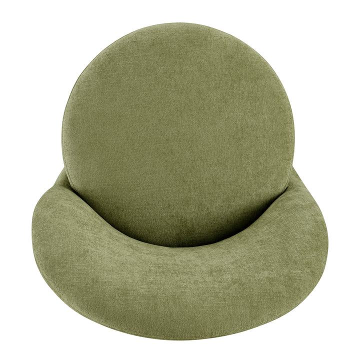 Cabrina Chenille Dining Side Chair with Casters - Millburry Green - view 8