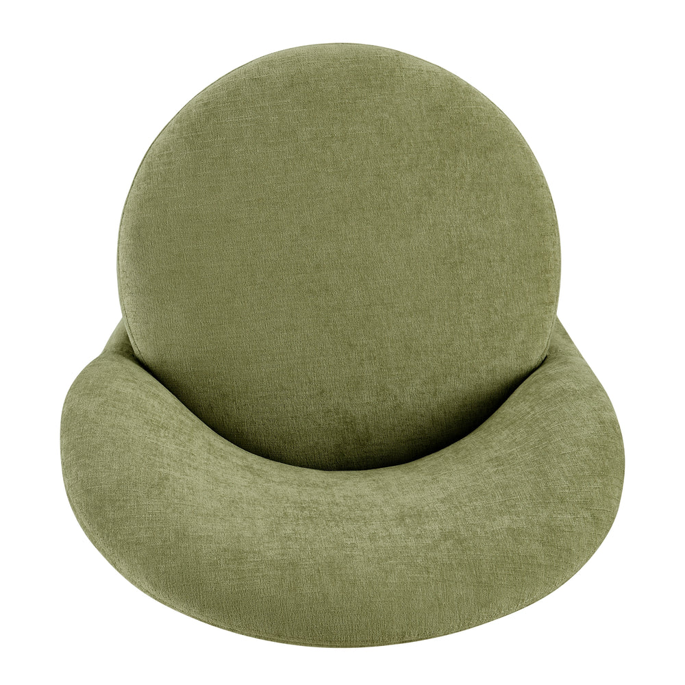 Cabrina Chenille Dining Side Chair with Casters - Millburry Green - view 8