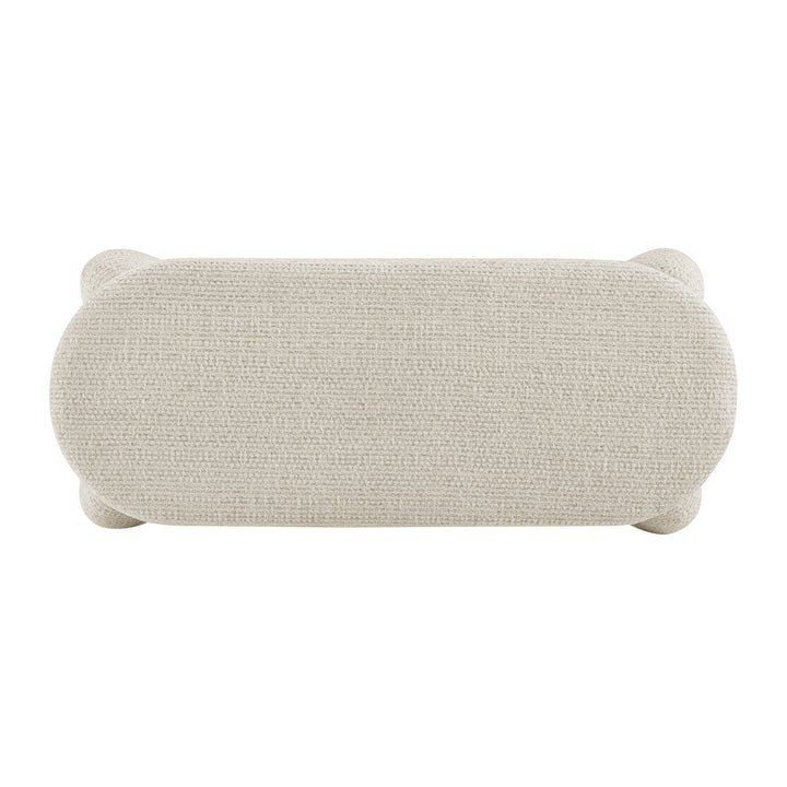 Bowden Chenille Storage Bench - Salzburg Beige - view 8
