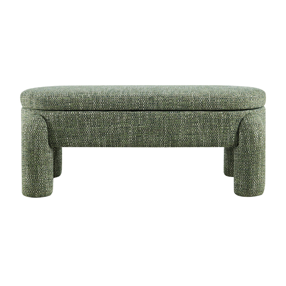 Bowden Chenille Storage Bench - Salzburg Green - view 4