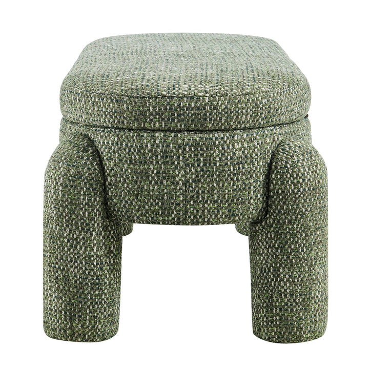 Bowden Chenille Storage Bench - Salzburg Green - view 5