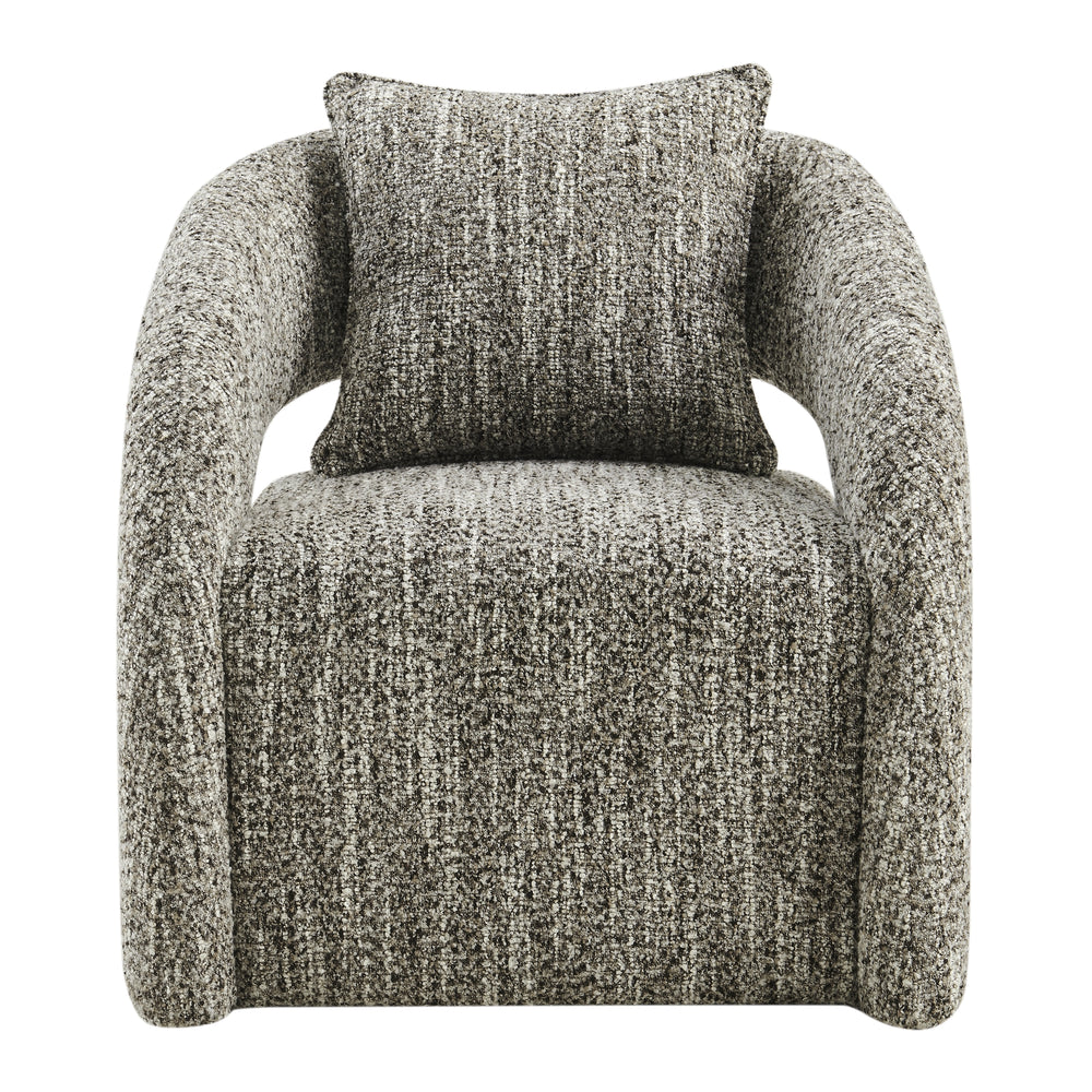 Lunessa Boucle Accent Arm Chair - Dappled Taupe - view 4