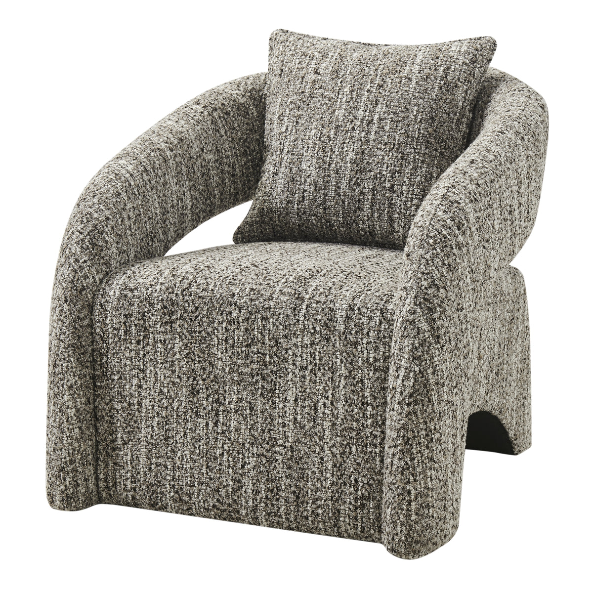 Lunessa Boucle Accent Arm Chair - Dappled Taupe