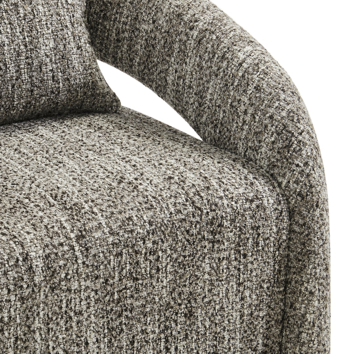 Lunessa Boucle Accent Arm Chair - Dappled Taupe - view 9