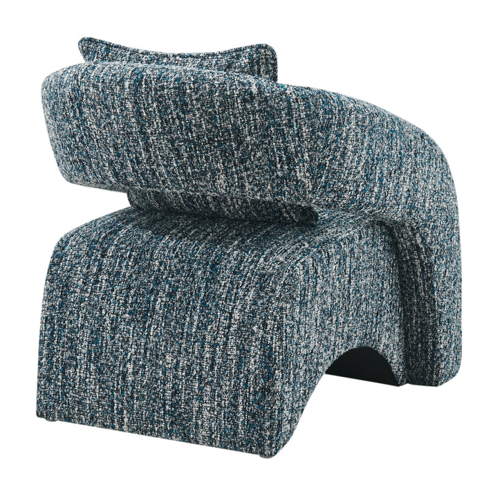 Lunessa Boucle Accent Arm Chair - Dappled Blue - view 7