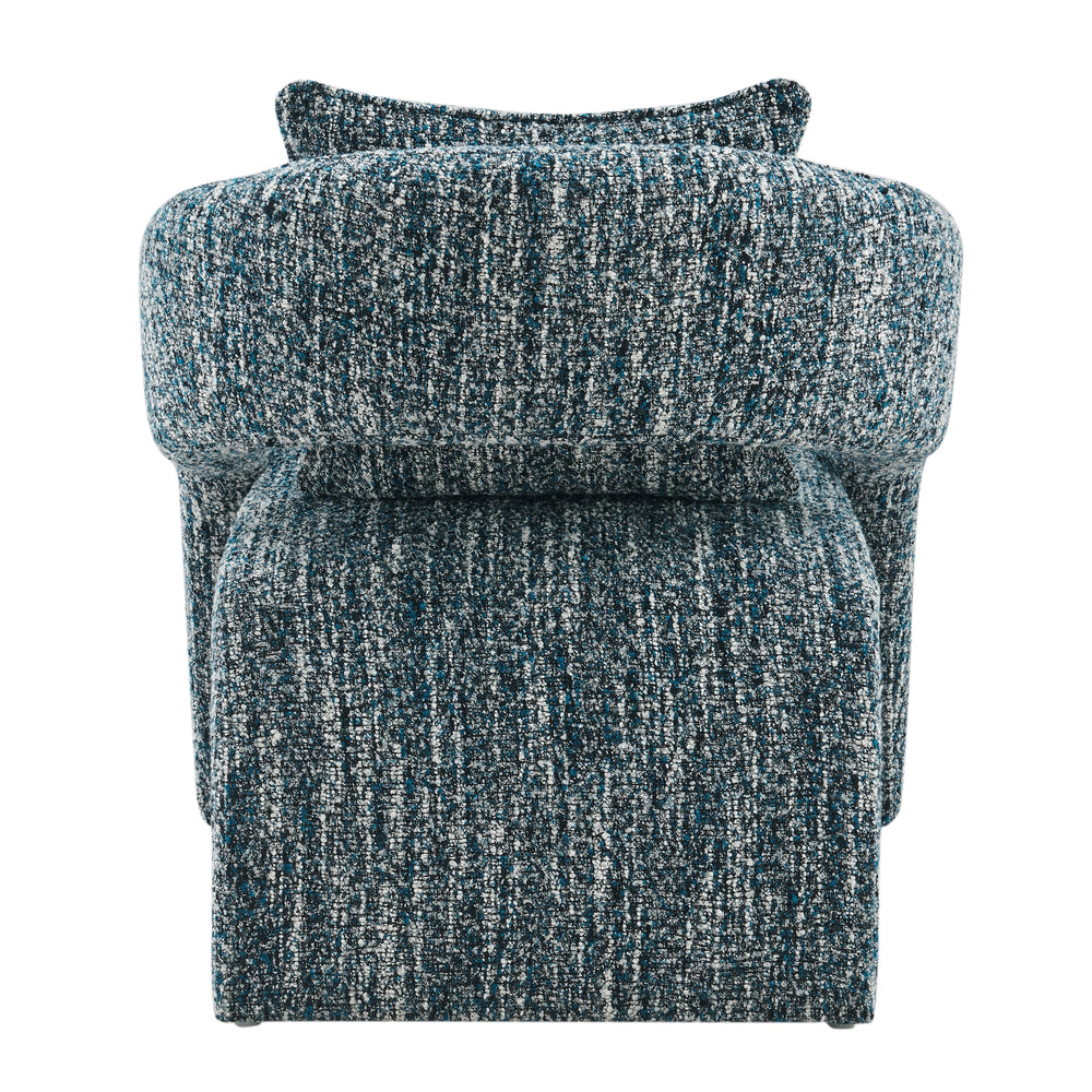 Lunessa Boucle Accent Arm Chair - Dappled Blue - view 6