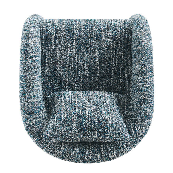 Lunessa Boucle Accent Arm Chair - Dappled Blue - view 8